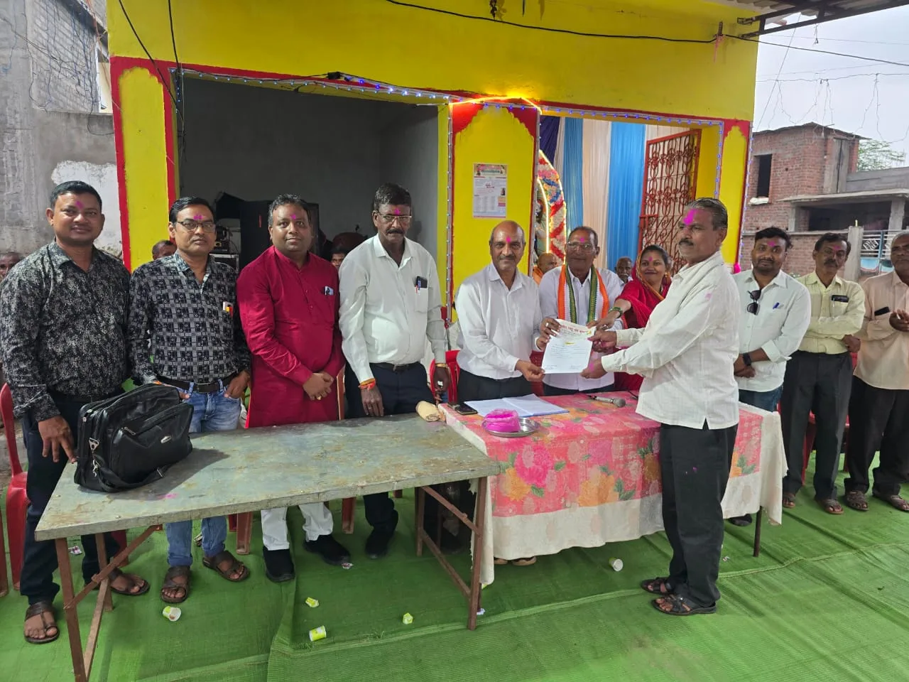 राजनांदगांव : परिक्षेत्र साहू समाज जोशीललमती के अध्यक्ष त्रिलोचन साहू बने