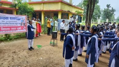 मोहला : स्वच्छता ही सेवा अभियान में दिखी बच्चों की रचनात्मकता