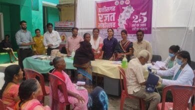 राजनांदगांव : छत्तीसगढ़ रजत महोत्सव, प्राथमिक स्वास्थ्य केन्द्र शंकरपुर में नि:शुल्क स्वास्थ्य जांच शिविर संपन्न