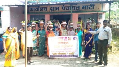 मोहला : प्रधानमंत्री आवास योजना ग्रामीण अंतर्गत कलश यात्रा एवं दीपदान उत्सव का आयोजन