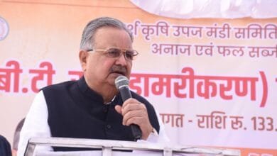 राजनांदगांव : कृषि उपज मंडी का प्रांगण राजनांदगांव के विकास की पूंजी : विधानसभा अध्यक्ष डॉ. रमन सिंह