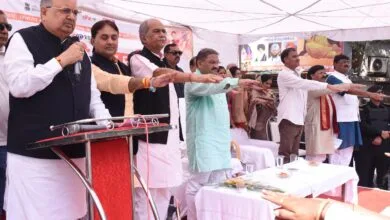 राजनांदगांव : विधानसभा अध्यक्ष ने जनसमुदाय को दिलाया नशा मुक्त भारत का संकल्प