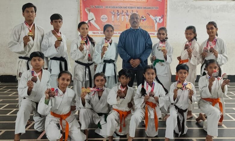 राजनांदगांव : ऑल इंडिया ओपन कराते चौंपियनशिप रायपुर में संस्कारधानी को 24 पदक