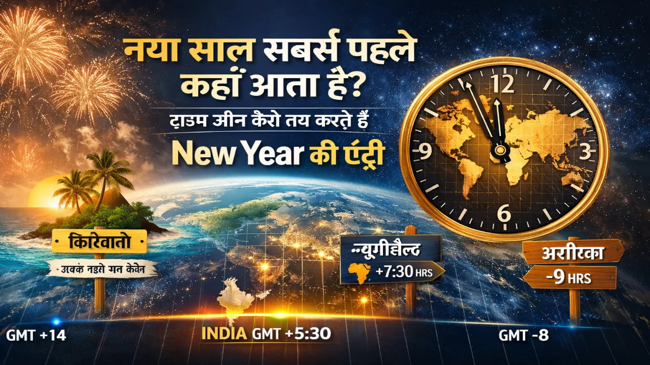 Happy New Year: नया साल सबसे पहले कहां आता है, टाइम जोन कैसे तय करते हैं New Year की एंट्री