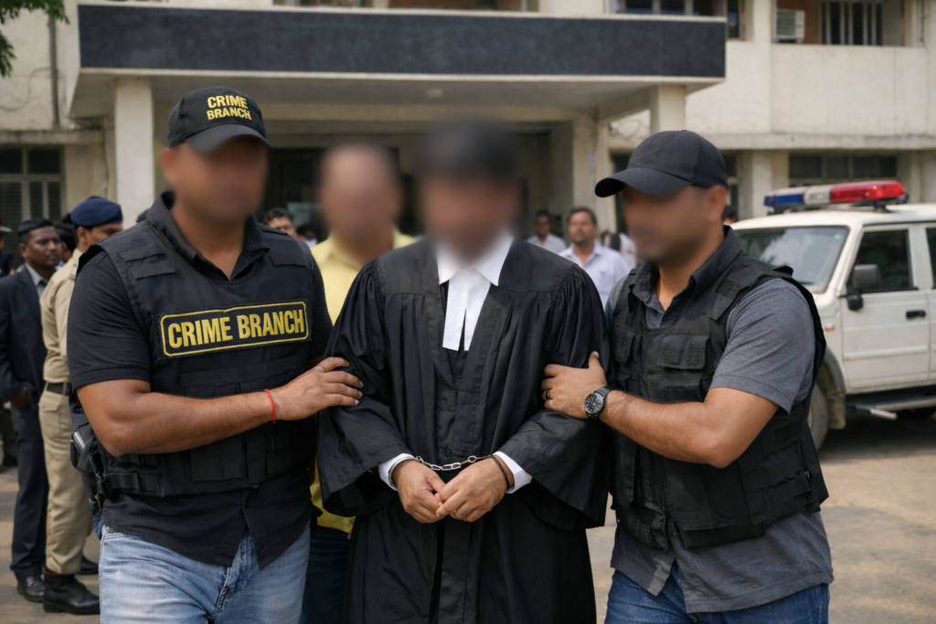 राजनांदगांव: न्यायालय परिसर में संदिग्ध गतिविधि, गाऊन पहनकर घूम रहे व्यक्ति को क्राइम ब्रांच ले गई