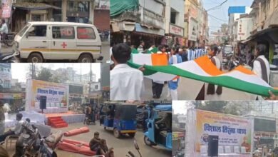 राजनांदगांव: मानव मंदिर चौक पर एंबुलेंस फंसी, आयोजन की अनुमति पर उठे सवाल