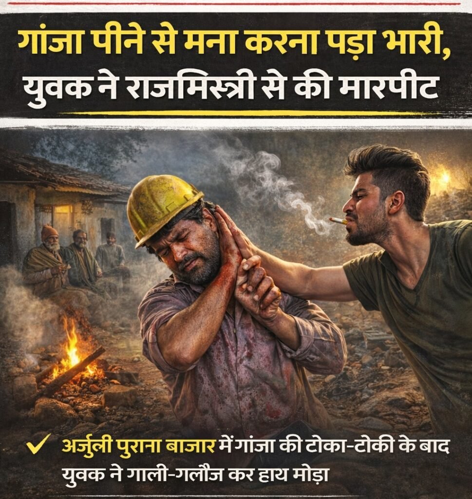 Rajnandgaon: गांजा पीने से मना करना पड़ा भारी, युवक ने राजमिस्त्री से की मारपीट