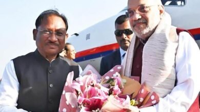 छत्तीसगढ़ दौरे पर पहुंचे अमित शाह
