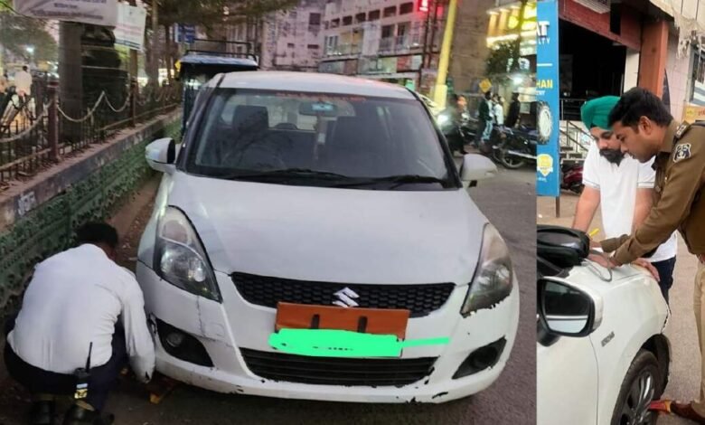Rajnandgaon: नो पार्किंग में खड़े 30 वाहनों पर यातायात पुलिस की कार्रवाई, जुर्माना वसूला, देखे Video