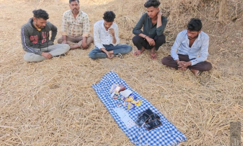 Rajnandgaon: खेत में जुआ खेल रहे 05 जुआरियो पर की गयी कार्यवाही