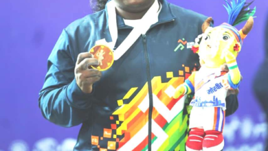 CG : खेलो इंडिया ट्राइबल गेम्स 2026 : 86 किलोग्राम भारोत्तोलन में महाराष्ट्र की साक्षी बुरकुले ने जीता स्वर्ण