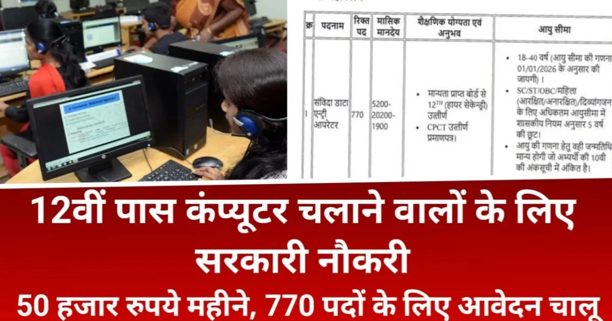 Data Entry Operator Vacancy