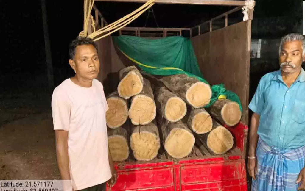 CG : अवैध सागौन परिवहन पर वन विभाग की बड़ी कार्रवाई, वाहन सहित लकड़ी जब्त …