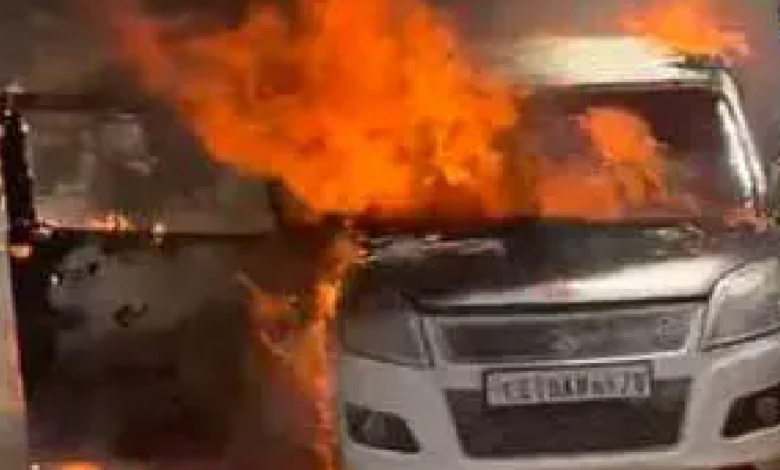 CG : सरायपाली में कार में लगी आग, कूदने से चालक का जान बचा …